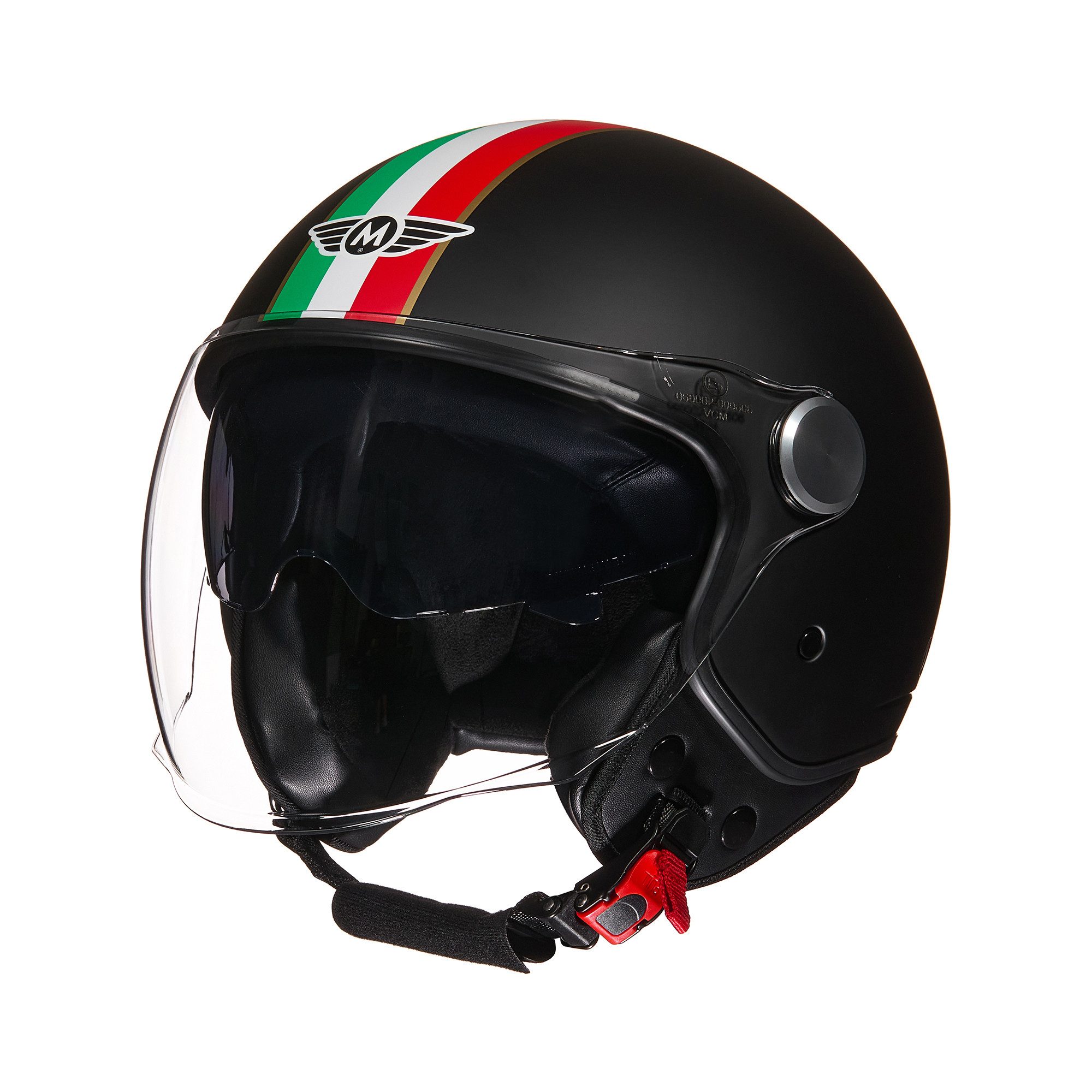 MOTO HELMETS Motorradhelm Jethelm Motorradhelm, Helm für Motorrad & Roller, Schnellverschluss, Sonnenvisier, nur 1050g – Bild 5 von 5