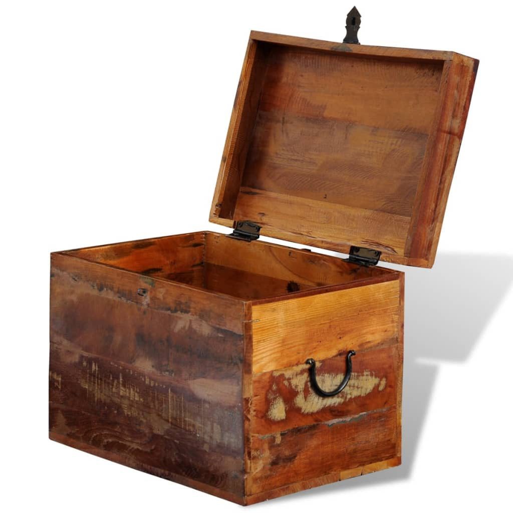 vidaXL Truhe Design-3 Aufbewahrungstruhe Altholz 39x28x31 cm