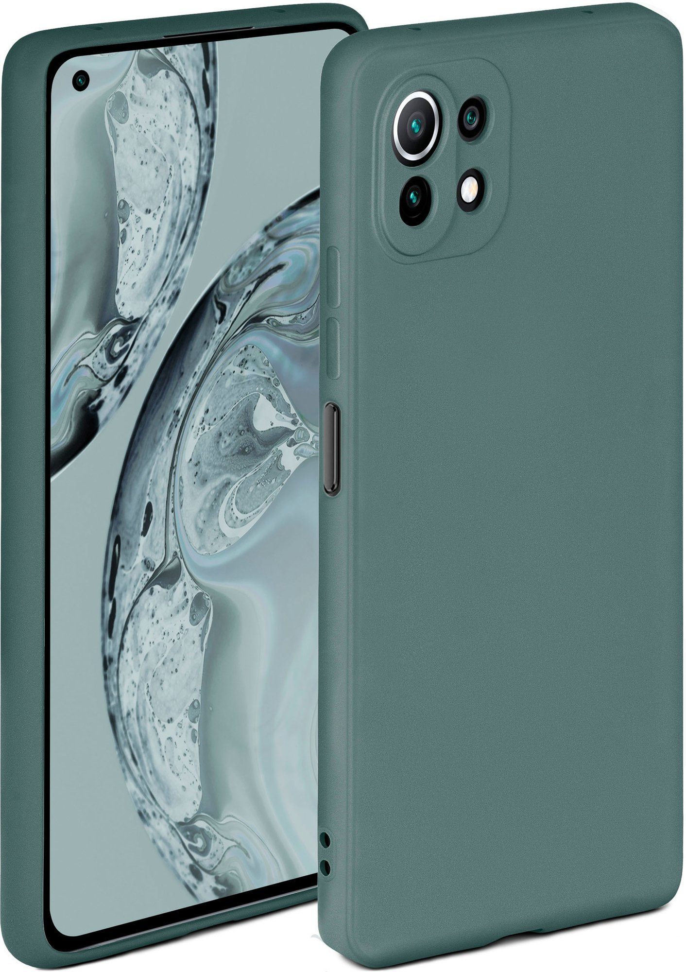 ONEFLOW Handyhülle Soft Case, Hülle aus Silikon, Schutzhülle Bumper, Backcover abdeckung, Silicon Handytasche, Silikonhülle, Schutz Cover, weiche Handyhülle - matt Petrol