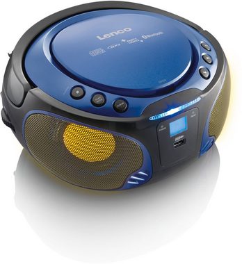 Lenco SCD-550SI CD-Radio m. MP3, USB, BT, Lichteffekt Boombox (FM-Tuner)