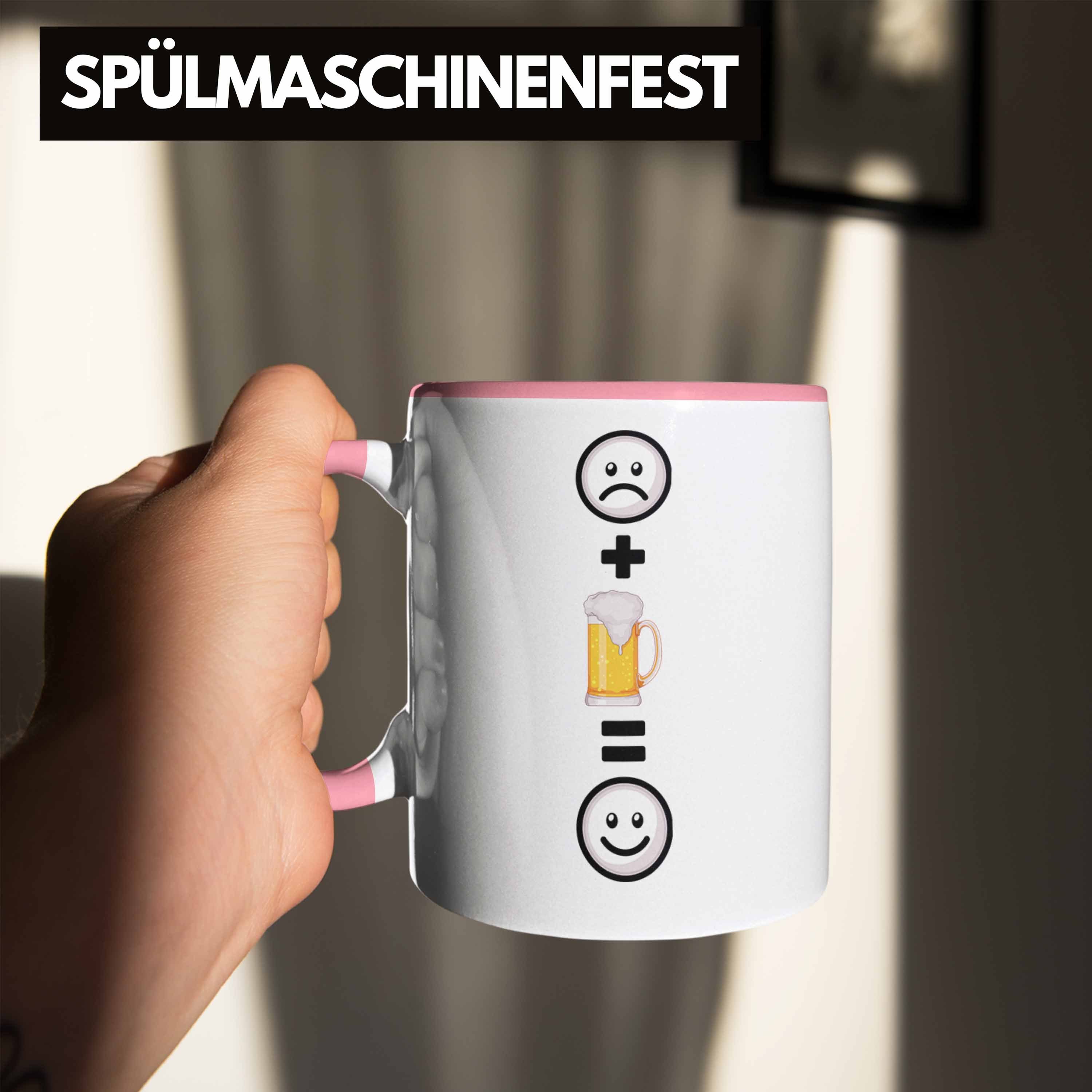 Lustiges Trendation Geburtstag Tasse Geschenkidee : Geschenk für Biertrinker Rosa Bier Tasse