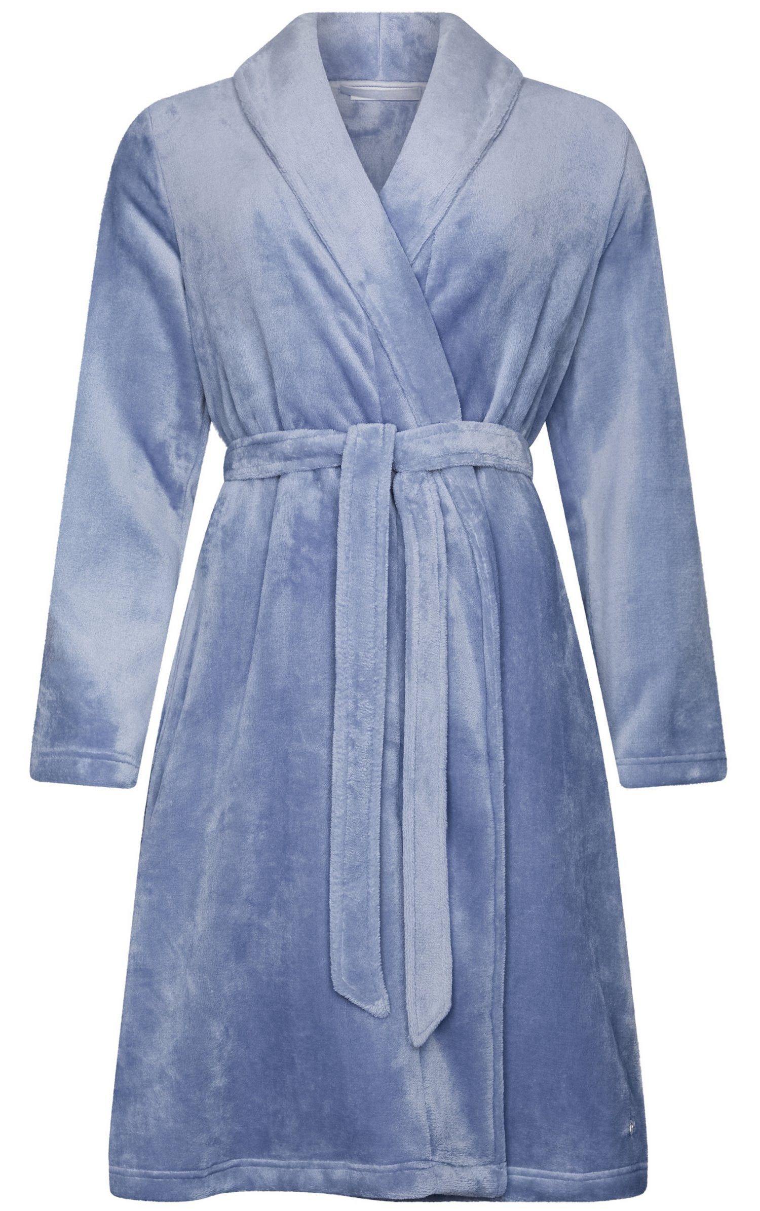 Pastunette Damenbademantel Kuscheliger Damen Fleece Morgenmantel, kurz, Polyester, Schalkragen, Gürtel, kuschelige Qualität