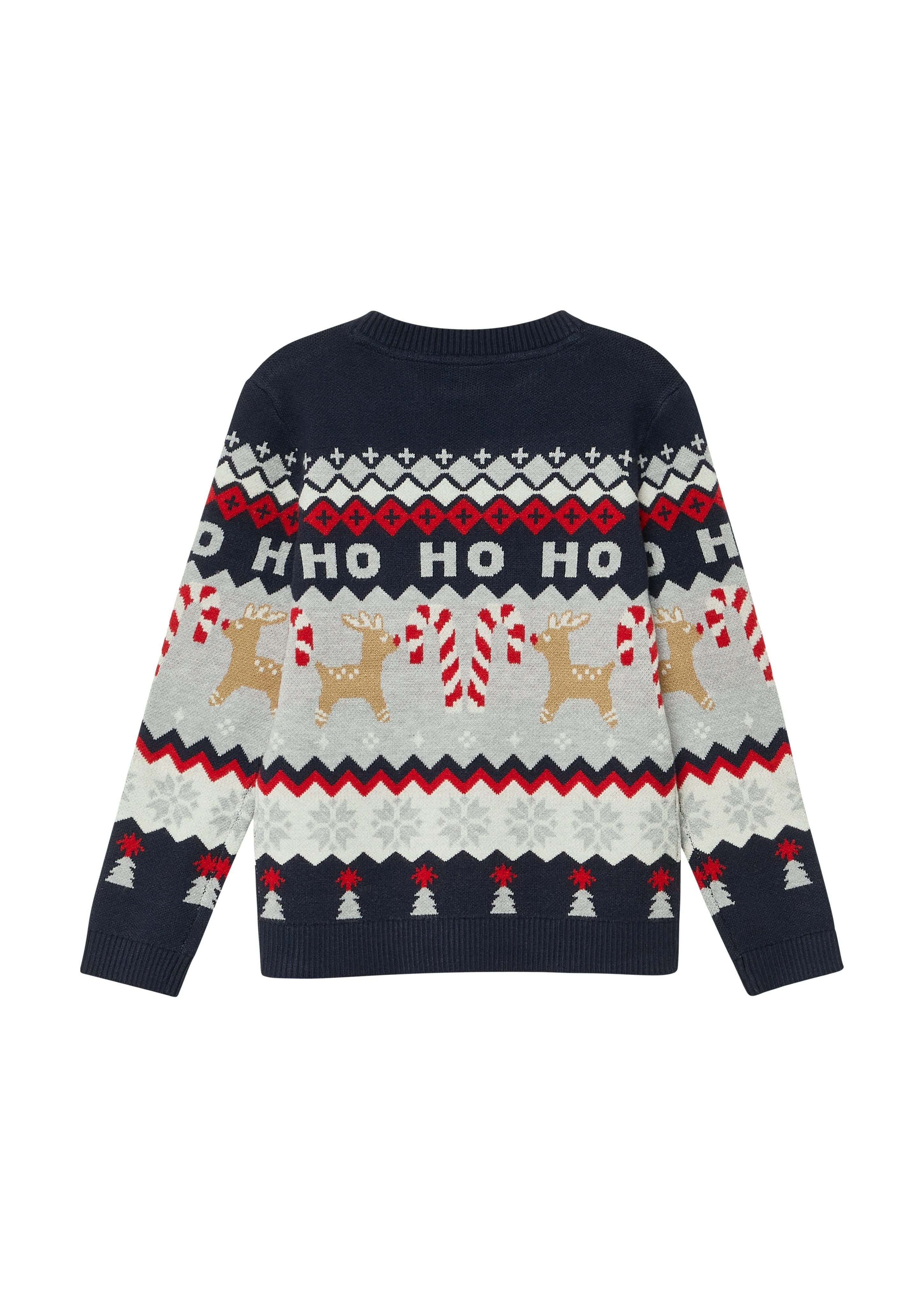 s.Oliver Junior Weihnachtspullover mit Rundhalsausschnitt, Intarsie, Regular Fit