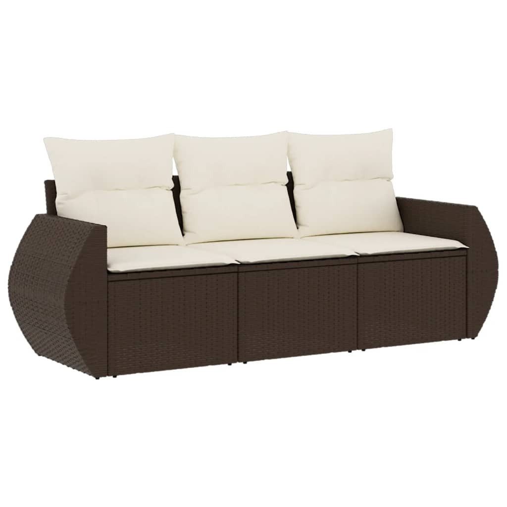 vidaXL Gartenlounge-Set 3-tlg. Garten-Sofagarnitur mit Kissen günstig online kaufen