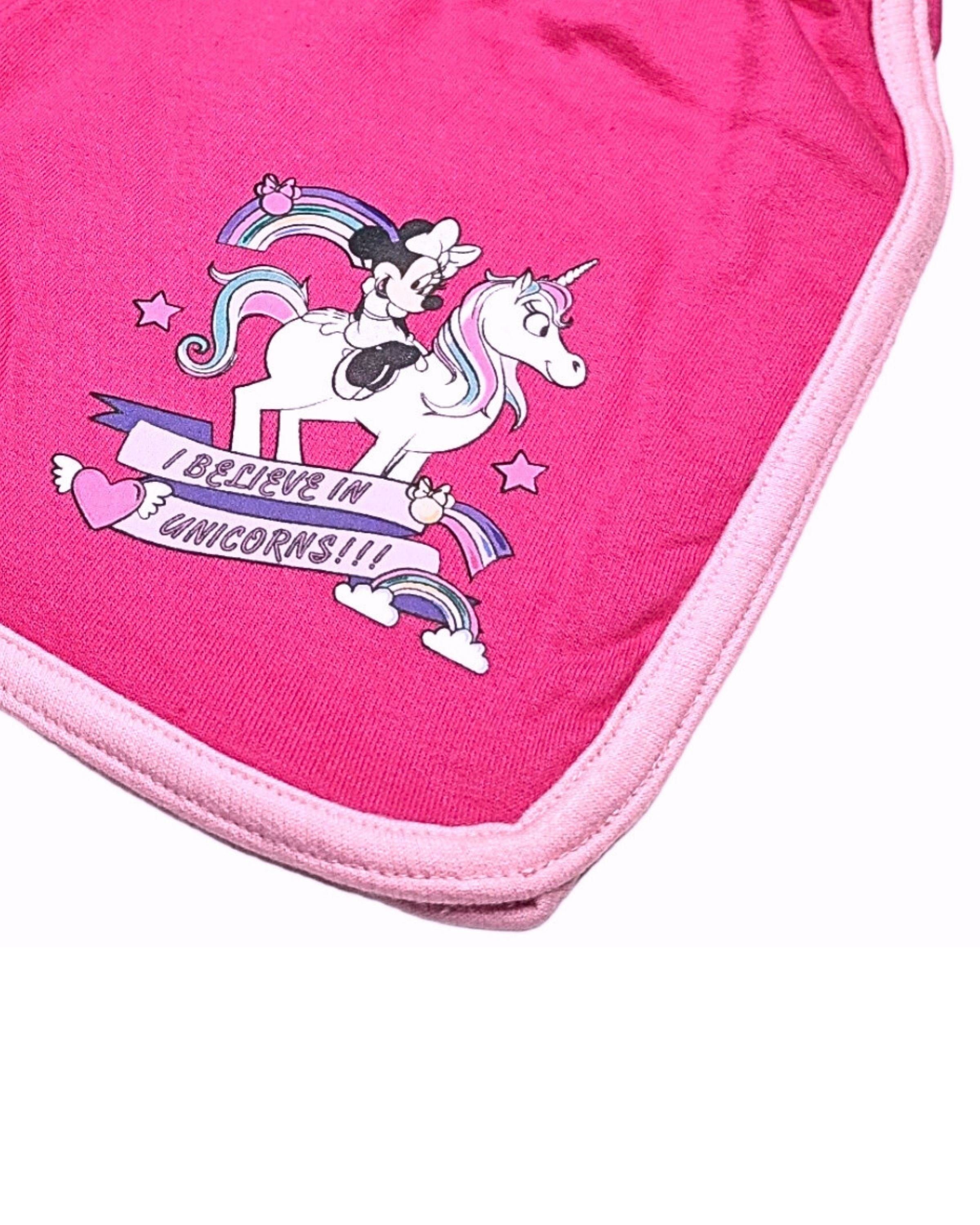 - Minnie 128 Shorts 98 Mouse - Pink in kurze Minnie Disney Mädchen Baumwolle Gr. aus believe I Maus Unicorns Hose cm