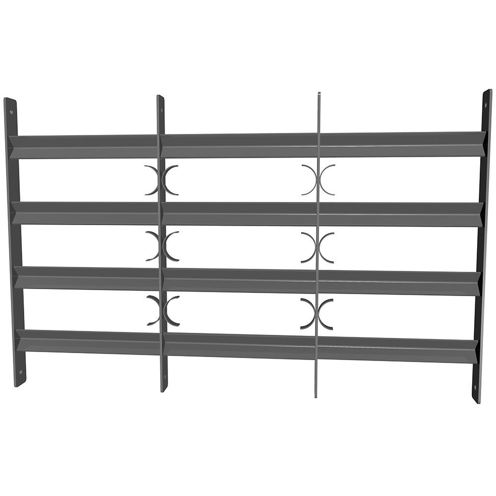 Feel2Home Fensterschutzgitter Sicherheitsgitter Balkongeländer Fensterschutz Stahl versch. Größen (Stück, Fenstergitter), Vollständig verschweißt