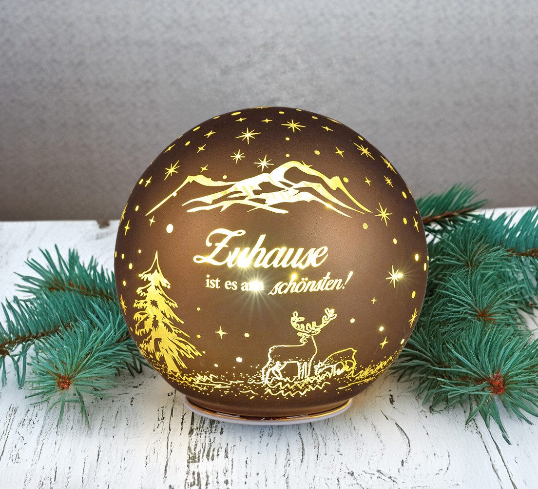 formano Dekofigur Deko-Kugel braun-gold 12 cm günstig online kaufen