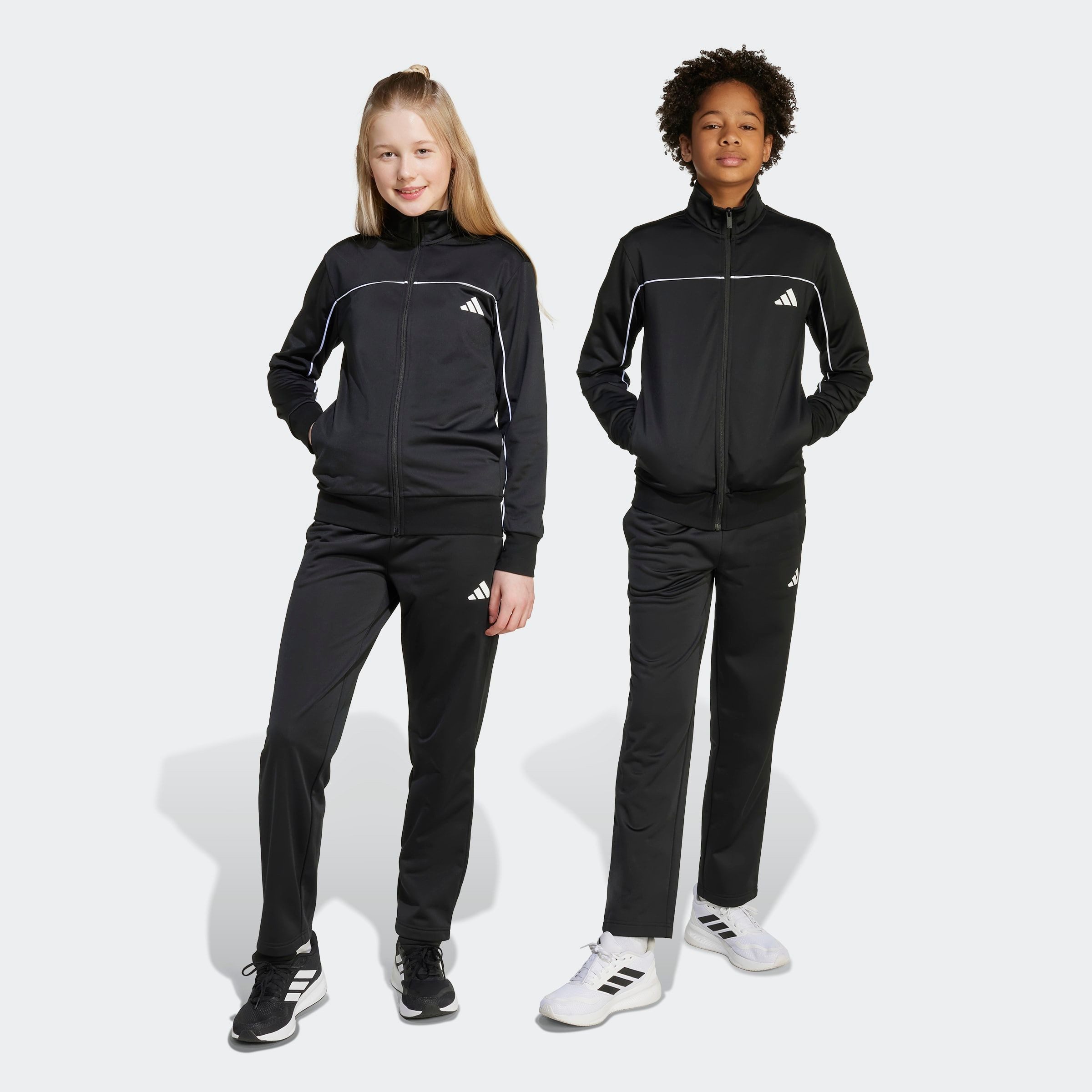 adidas Sportswear Trainingsanzug COLOUR POP AUS TRIKOT FÜR KINDER (2-tlg), für Kinder und Teens, zweiteiliges Set, mit Stehkragen