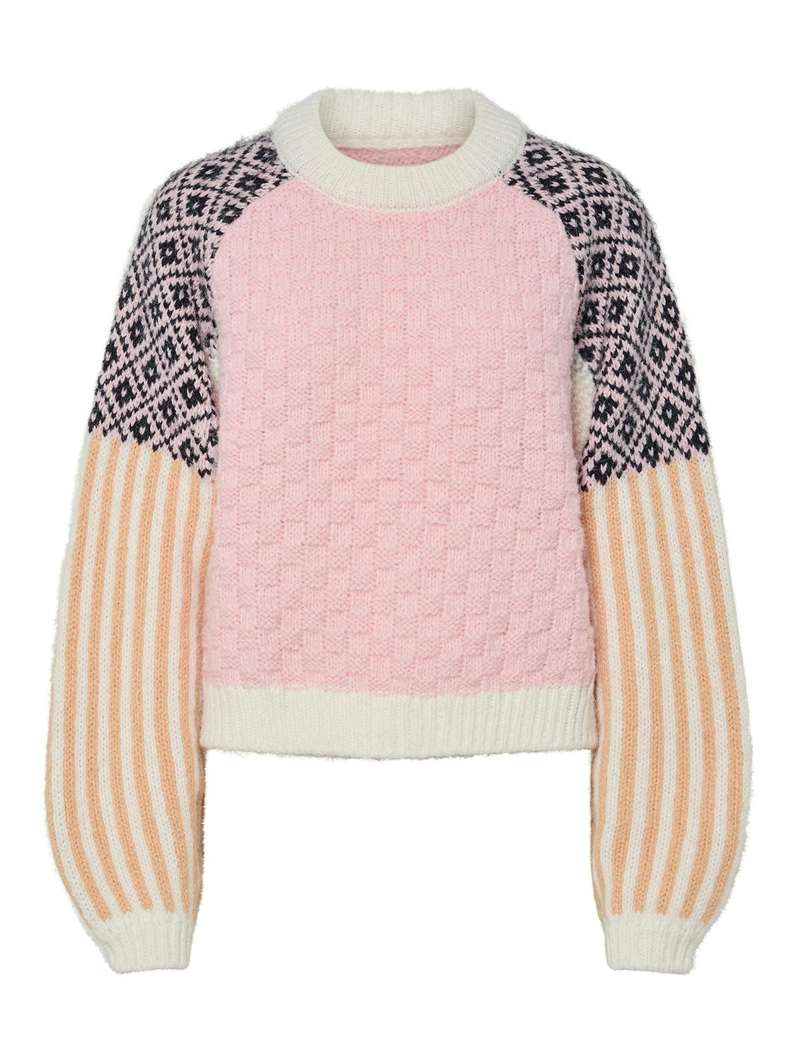 pieces Stehkragenpullover REMIX (1-tlg) günstig online kaufen