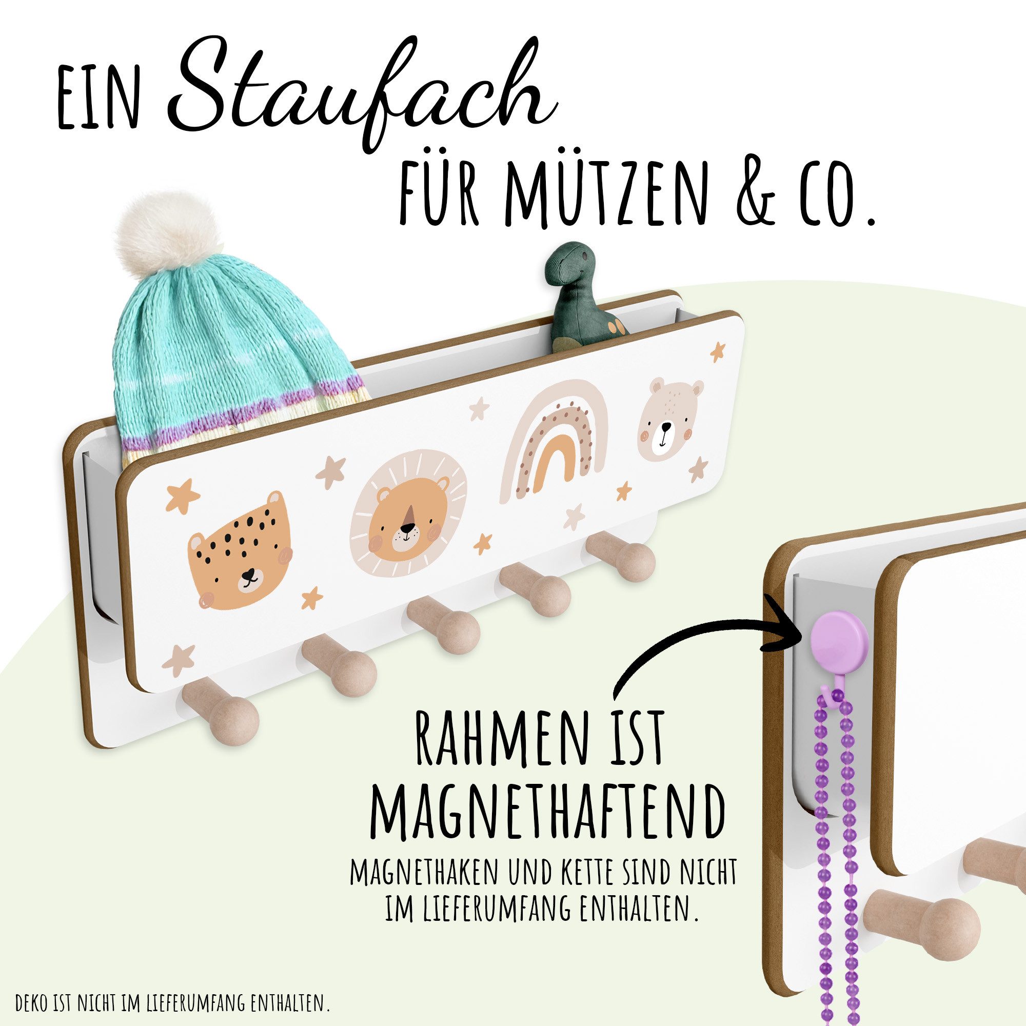 Holzura Kinderregal Kindergarderobe aus Holz mit günstig online kaufen