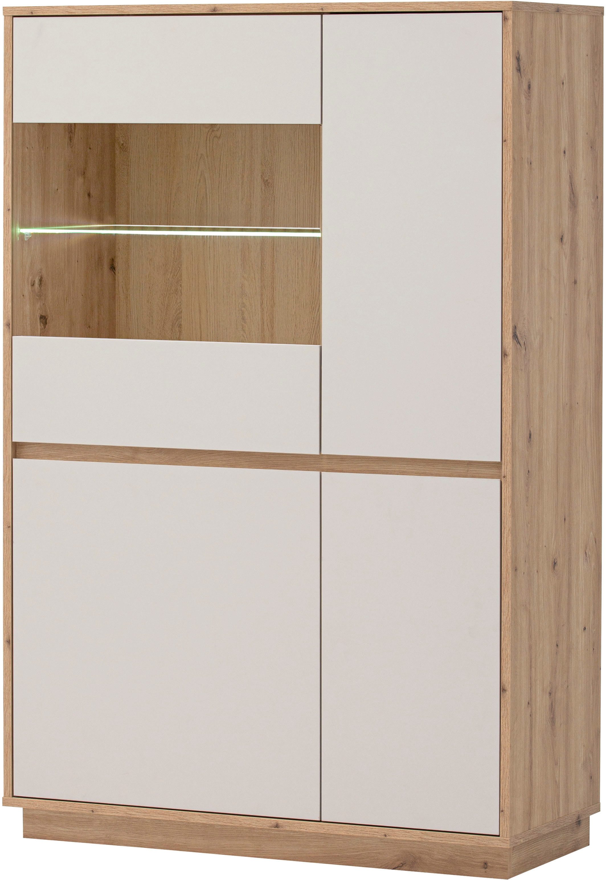 Home affaire Vitrine Sonora, moderne Glasvitrine, Stauraumelement, Schrank filigrane Rahmenoptik, ausreichend Stauraum, vielseitig einsetzbar