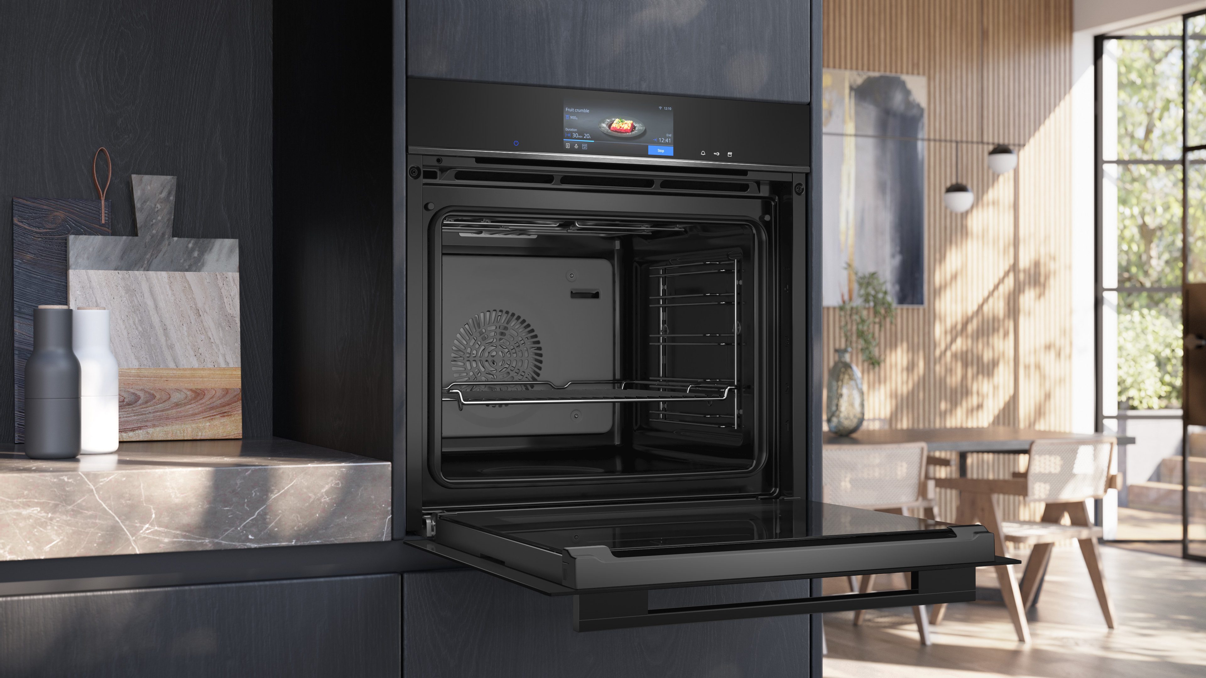 SIEMENS Dampfbackofen iQ700 HS738G3B2, mit Teleskopauszug nachrüstbar