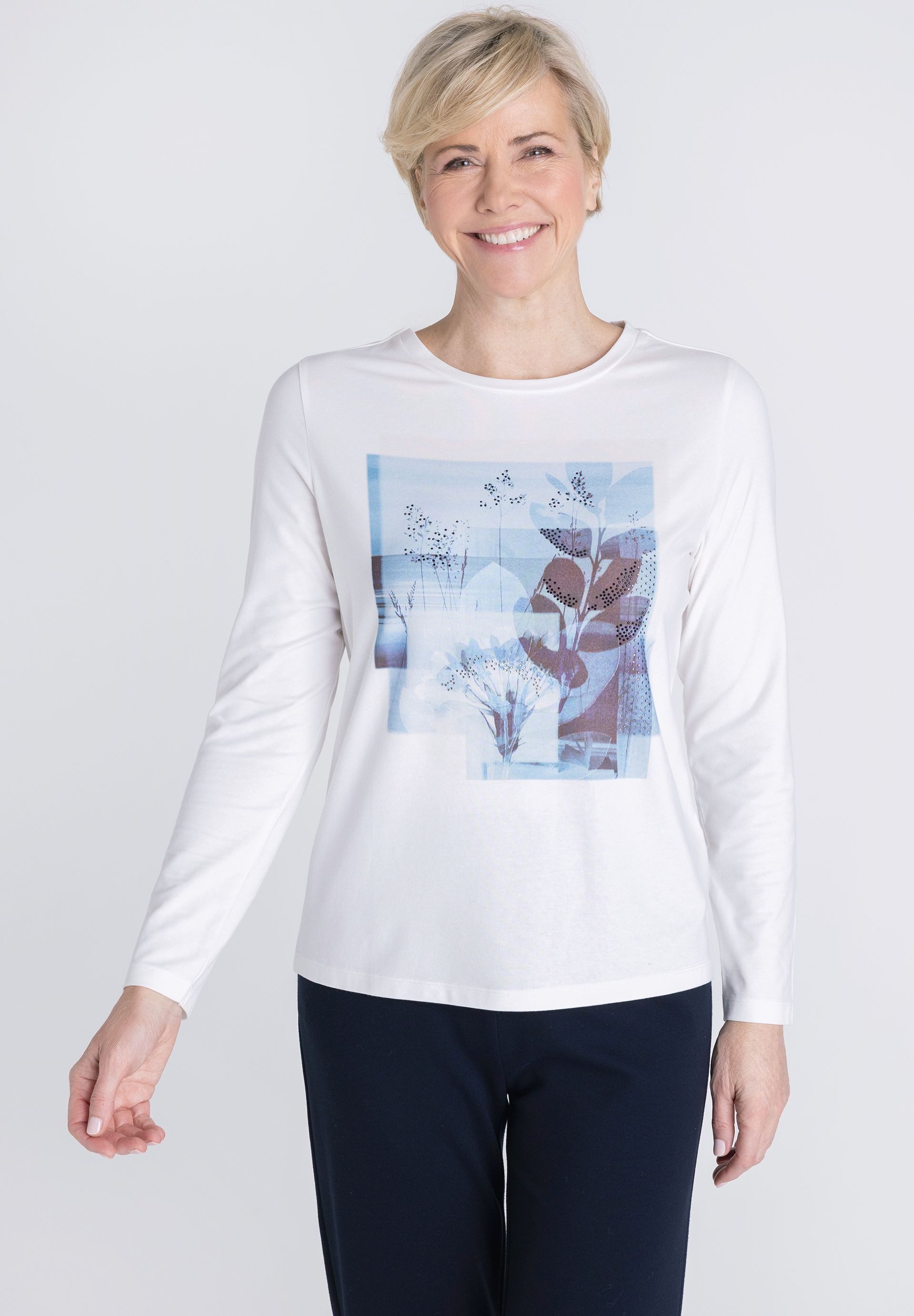 FRANK WALDER T-Shirt mit dekorativem Druck