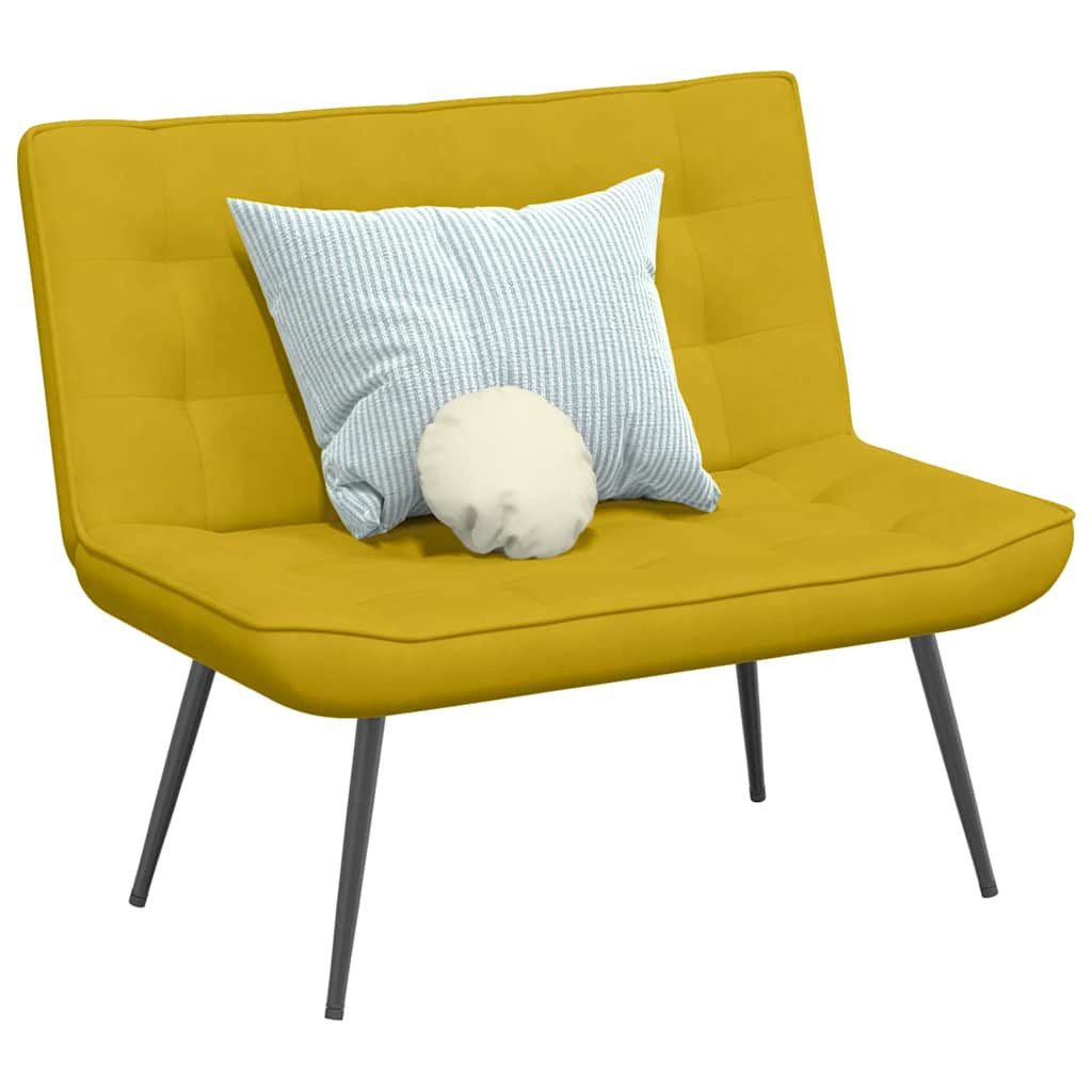 vidaXL Sitzbank Sitzbank Gelb 110x74x84 cm Samt