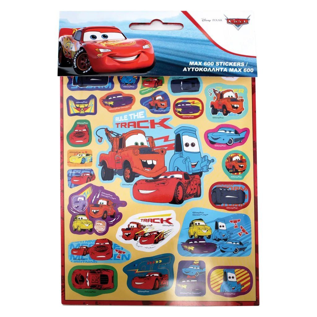 Disney Kreativset Disney Cars Track Aufkleberset 600 Sticker für echte Rennsport-Fans