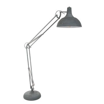 Steinhauer LIGHTING LED Leselampe, Leuchtmittel nicht inklusive, Standleuchte Stehlampe verstellbar Wohnzimmerlampe grau Industriell