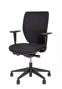 Steelboxx Drehstuhl Bürodrehstuhl mit 3D Armlehnen - gepolstert - Kunststofffußkreuz - (1), gepolsterter Rückenlehne - 60 mm tiefenverstellbarer