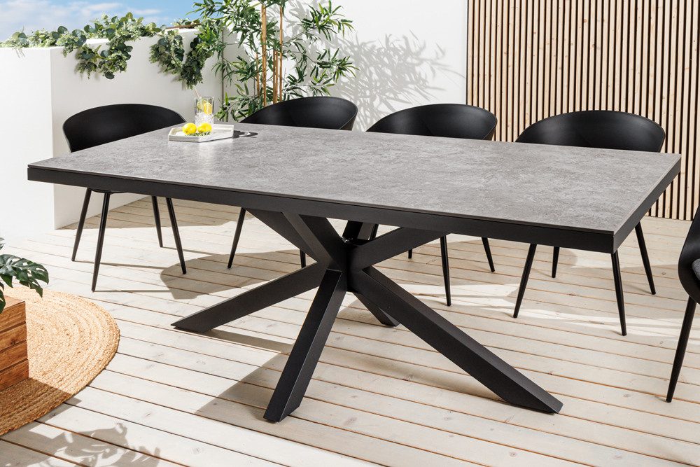 riess-ambiente Gartentisch GALAXIE 200cm hellgrau / anthrazit (Einzelartike günstig online kaufen