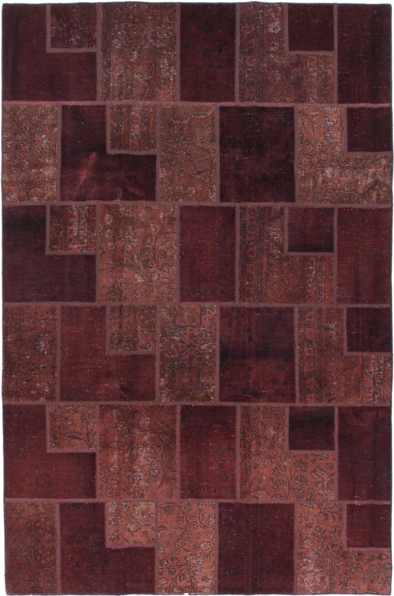 Orientteppich Patchwork 198x299 Handgeknüpfter Moderner Orientteppich, Nain Trading, rechteckig, Höhe: 5 mm