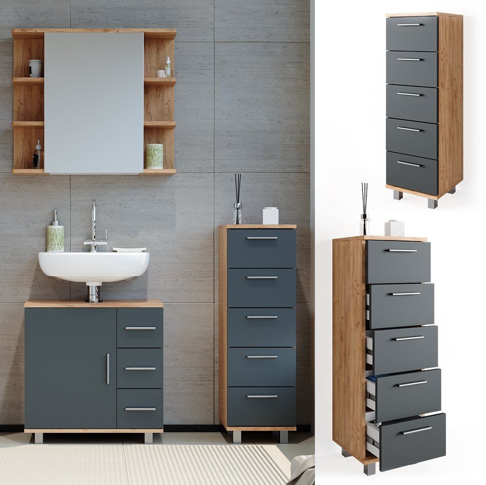Vicco Midischrank Ilias, Eiche/Anthrazit, 30 x günstig online kaufen