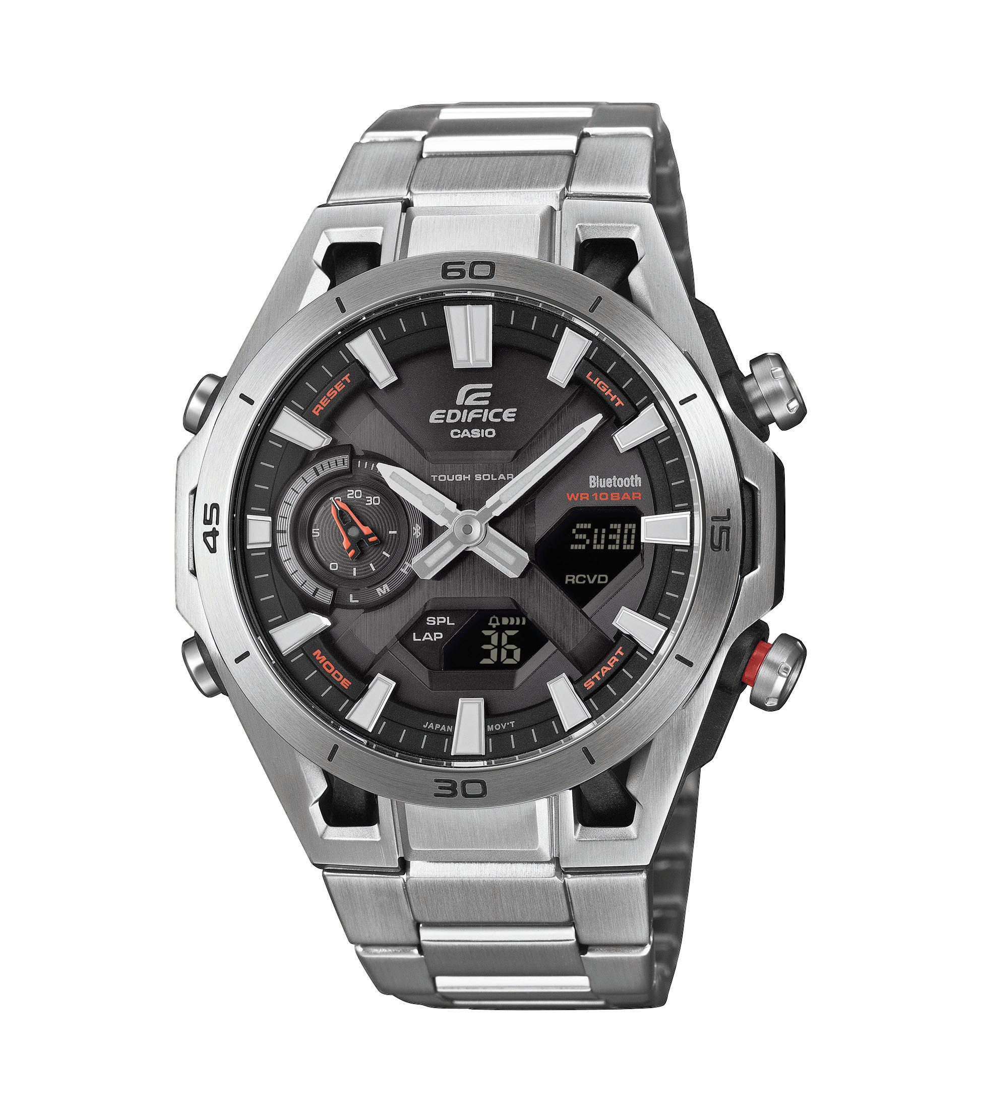 CASIO EDIFICE Smartwatch, Solaruhr, Armbanduhr, Herrenuhr, Hand Moving Funktion, Neo-Display
