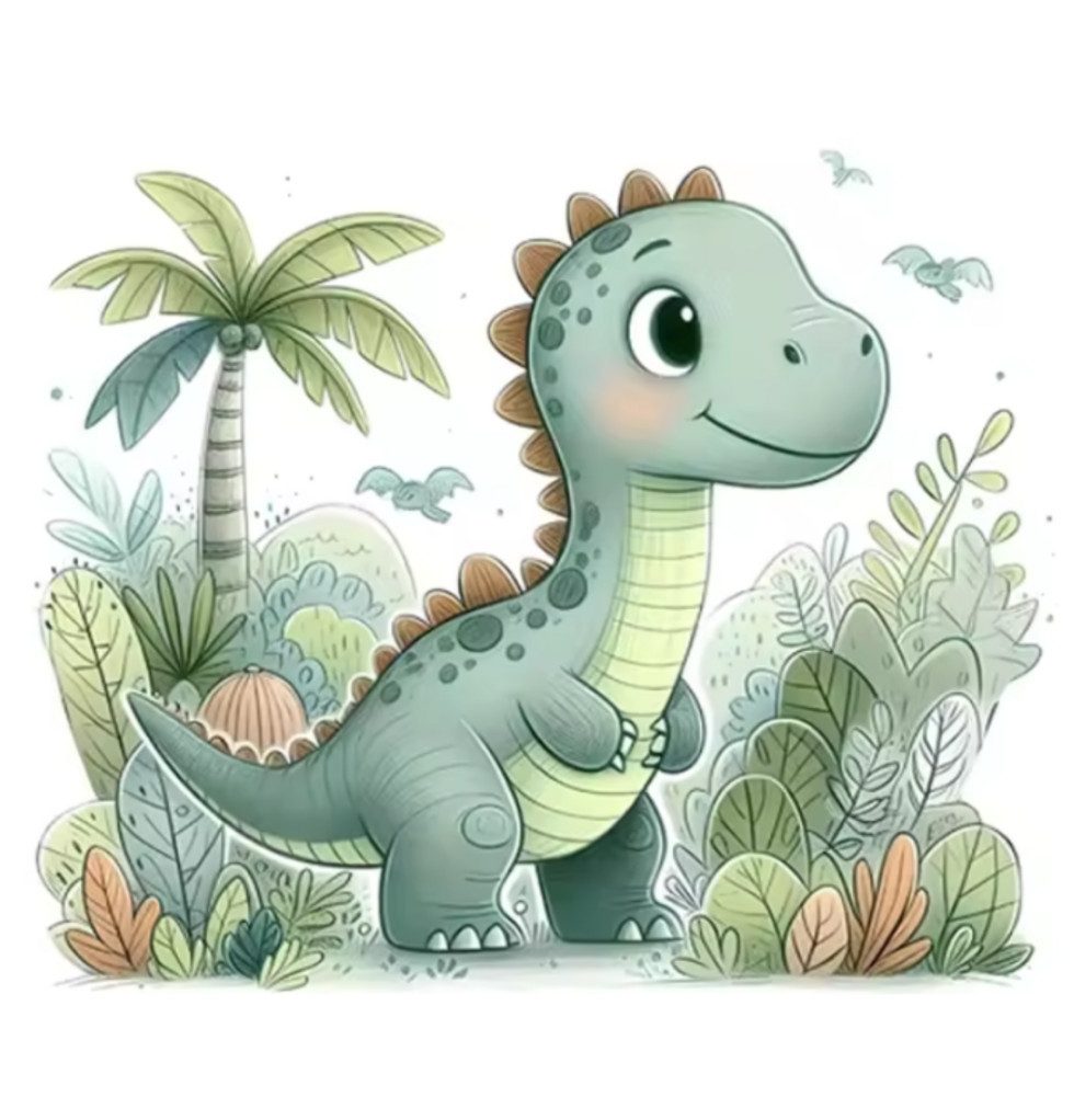 Montegoni Wandtattoo Dinosaurier, Wandsticker für Kinderzimmer – süßes Cart günstig online kaufen