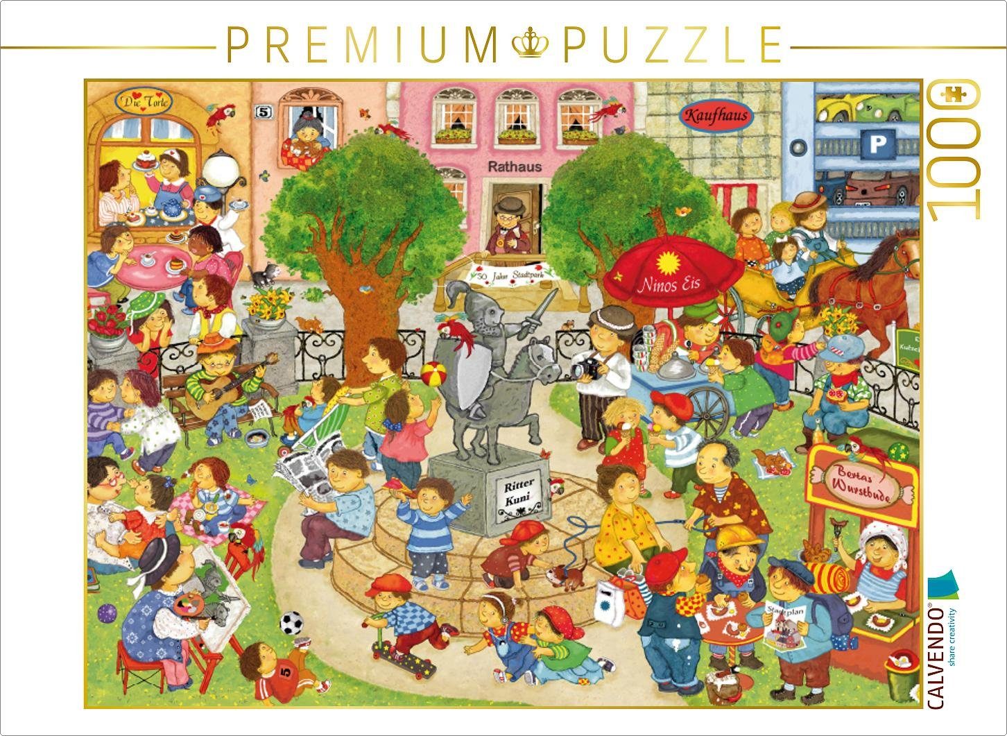 Puzzle CALVENDO Puzzle Ein Sonntag im Stadtpark 1000 Teile Lege-Größe 64 x 48 cm Foto-Puzzle Bild von Marion Krätschmer
