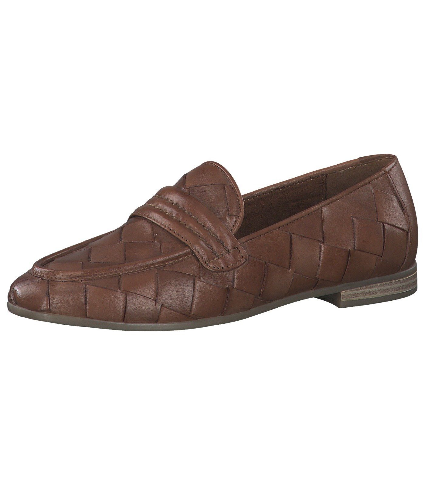 MARCO TOZZI Slipper Leder Slipper Cognac