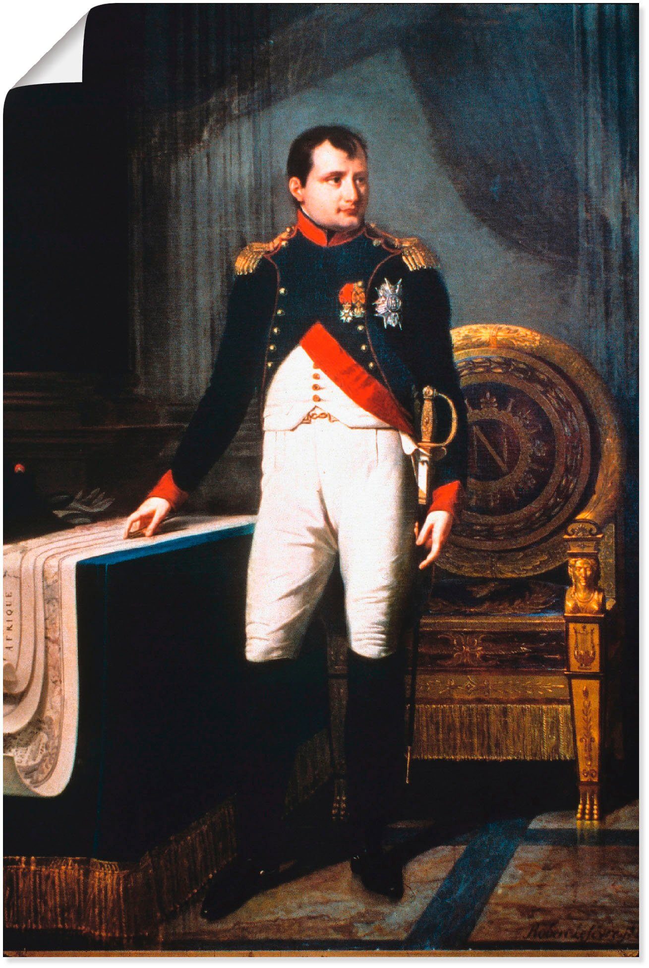 Artland Wandbild Alubild, Napoleon versch. Menschen Größen St), Poster als Bonaparte, Wandaufkleber 1809, (1 oder in Leinwandbild