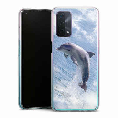 DeinDesign Handyhülle Delfine Meer Wal Springender Delphin, Oppo A54 5G Silikon Hülle Bumper Case Handy Schutzhülle