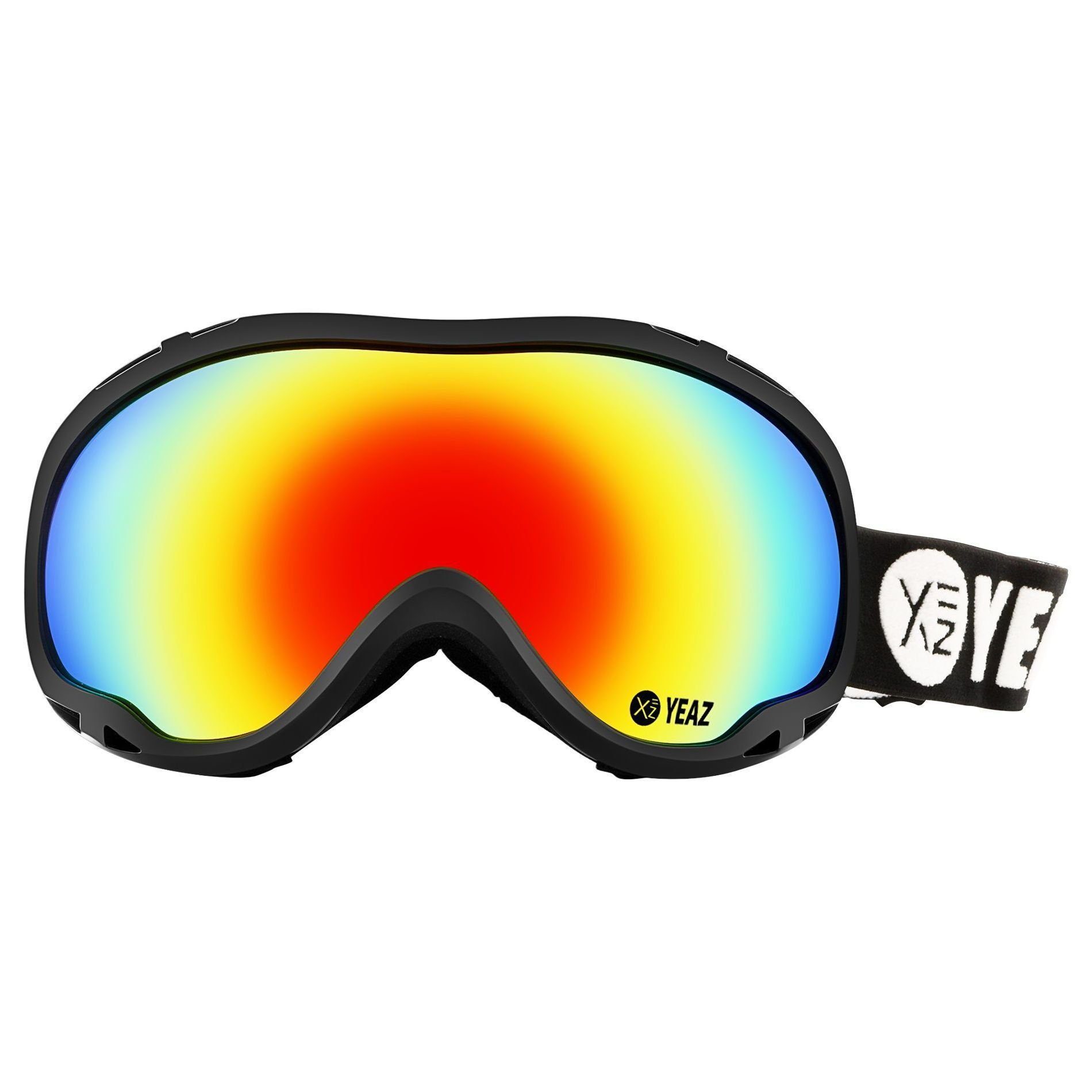 YEAZ Skibrille CLIFF Ski- Snowboardbrille schwarz, Premium-Ski- und Snowboardbrille für Erwachsene und Jugendliche