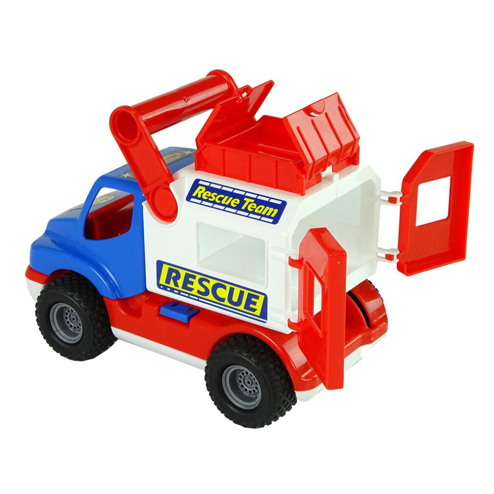 WADER QUALITY TOYS Spielzeug-Boot Blauer und weißer Polesie ConsTruck Rettungswagen 41937