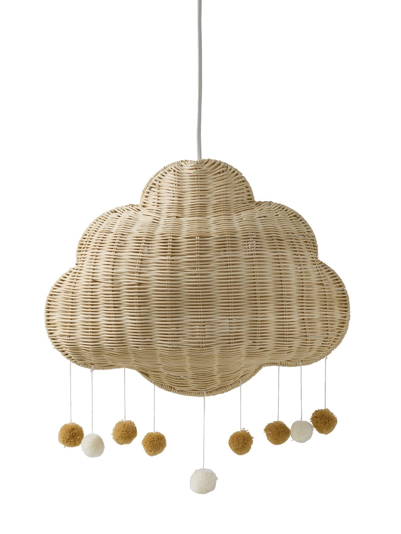 vertbaudet Лампыschirm Kinderzimmer Rattan-Lampenschirm in Wolkenform