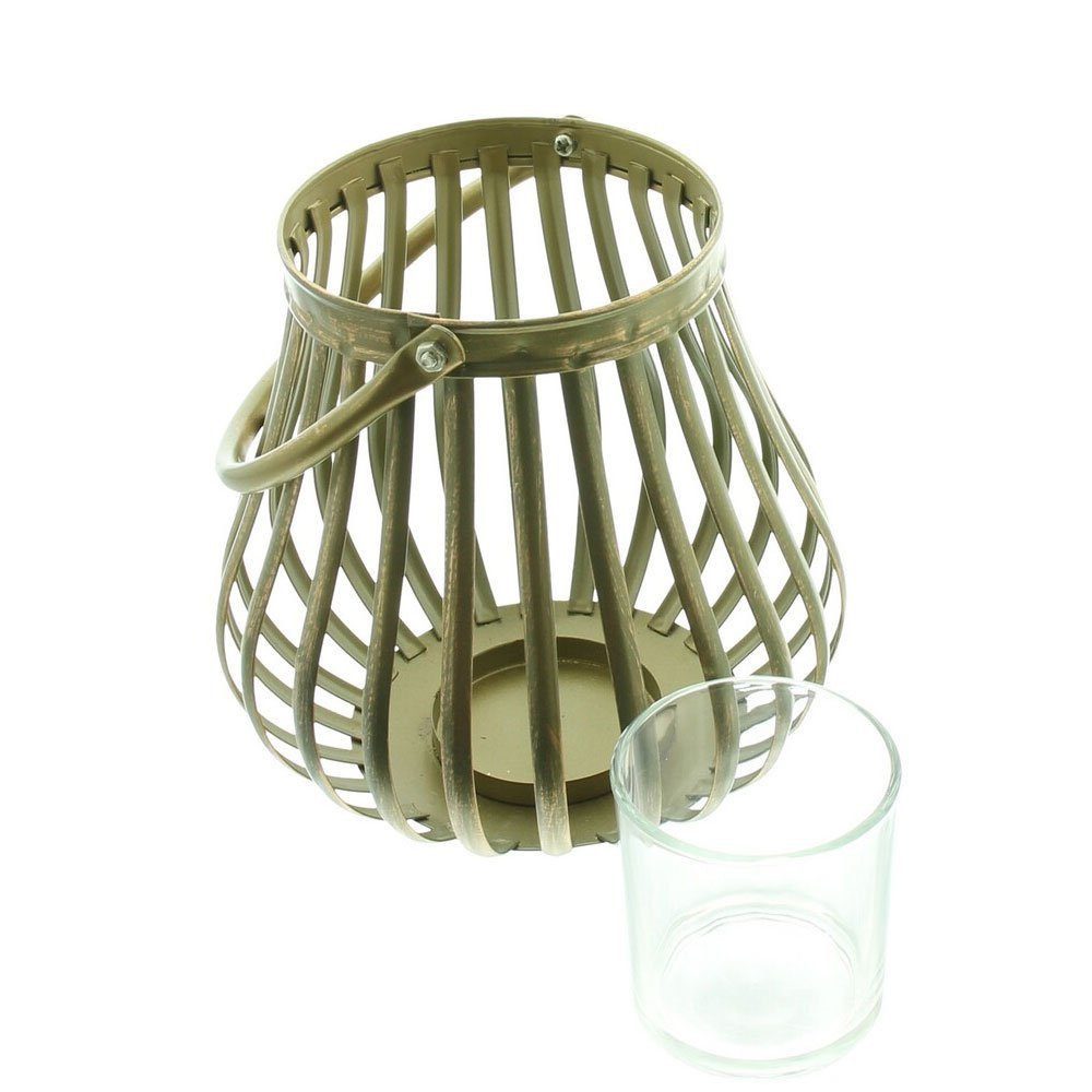 Home-trends24.de Windlicht Windlicht Teelichthalter Kerzenhalter Kerzenständer Gold Metall