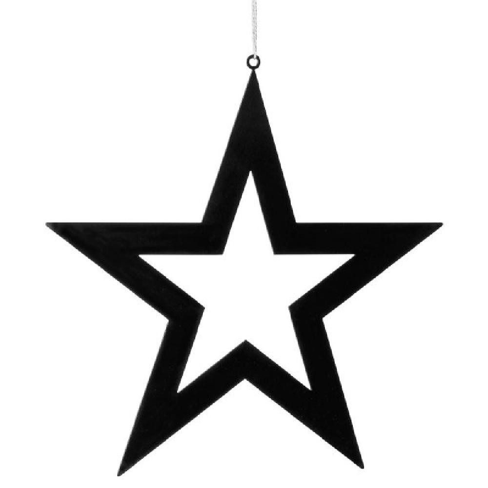 Christbaumschmuck Christbaumschmuck Insa Stern Schwarz (10cm)