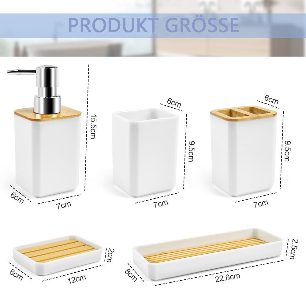 Coonoor Badaccessoire-Set Badezimmer Set 5 Teile, günstig online kaufen