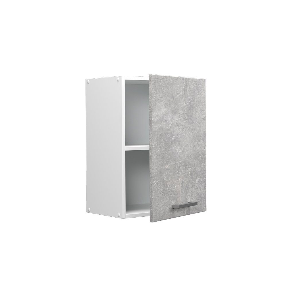 Vicco Hängeschrank Küchenhängeschrank 45 cm | Weiß Beton R-Line Weiß Beton Weiß