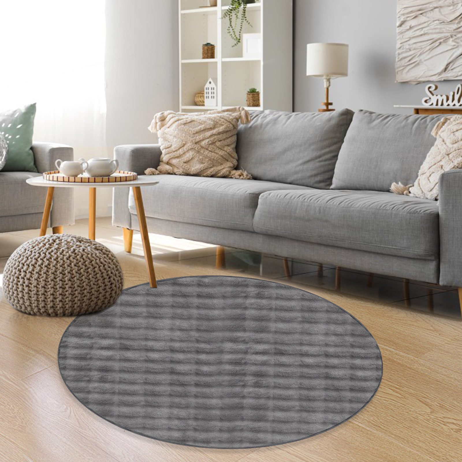 HOMELUX Teppich Wohnzimmer Fellteppich Kunsfell 3D-Blase, Weich Mehrere Größenoptionen
