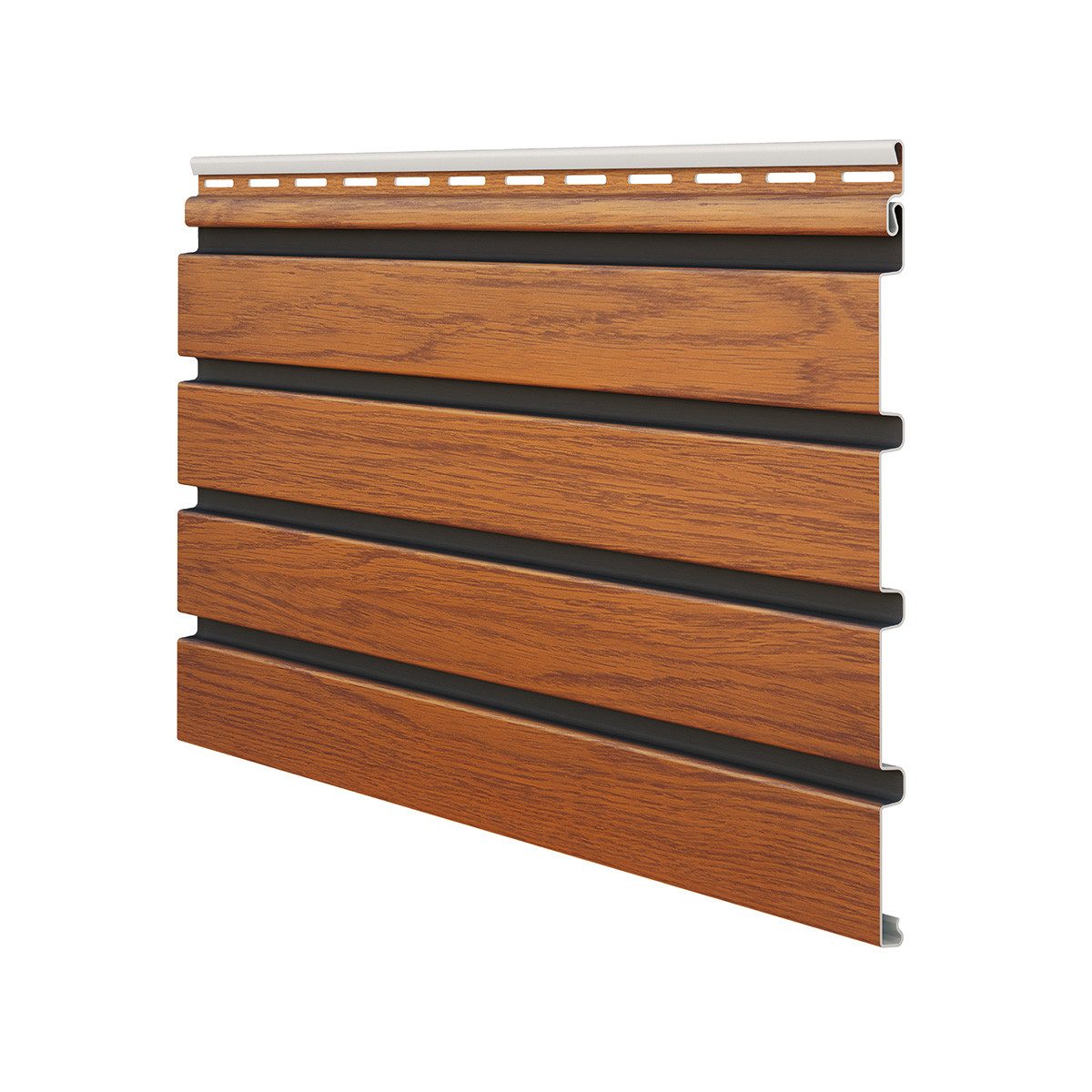 VILO Verkleidungspaneel Canadian Siding Paneel Fronto V-Black 2,95m St. 0,74qm golden oak, BxL: 28,5x295 cm, 0,963 qm, (Stückweise 1 Paneel, 0,963 qm) 2-lagig,  – Bild 4 von 5