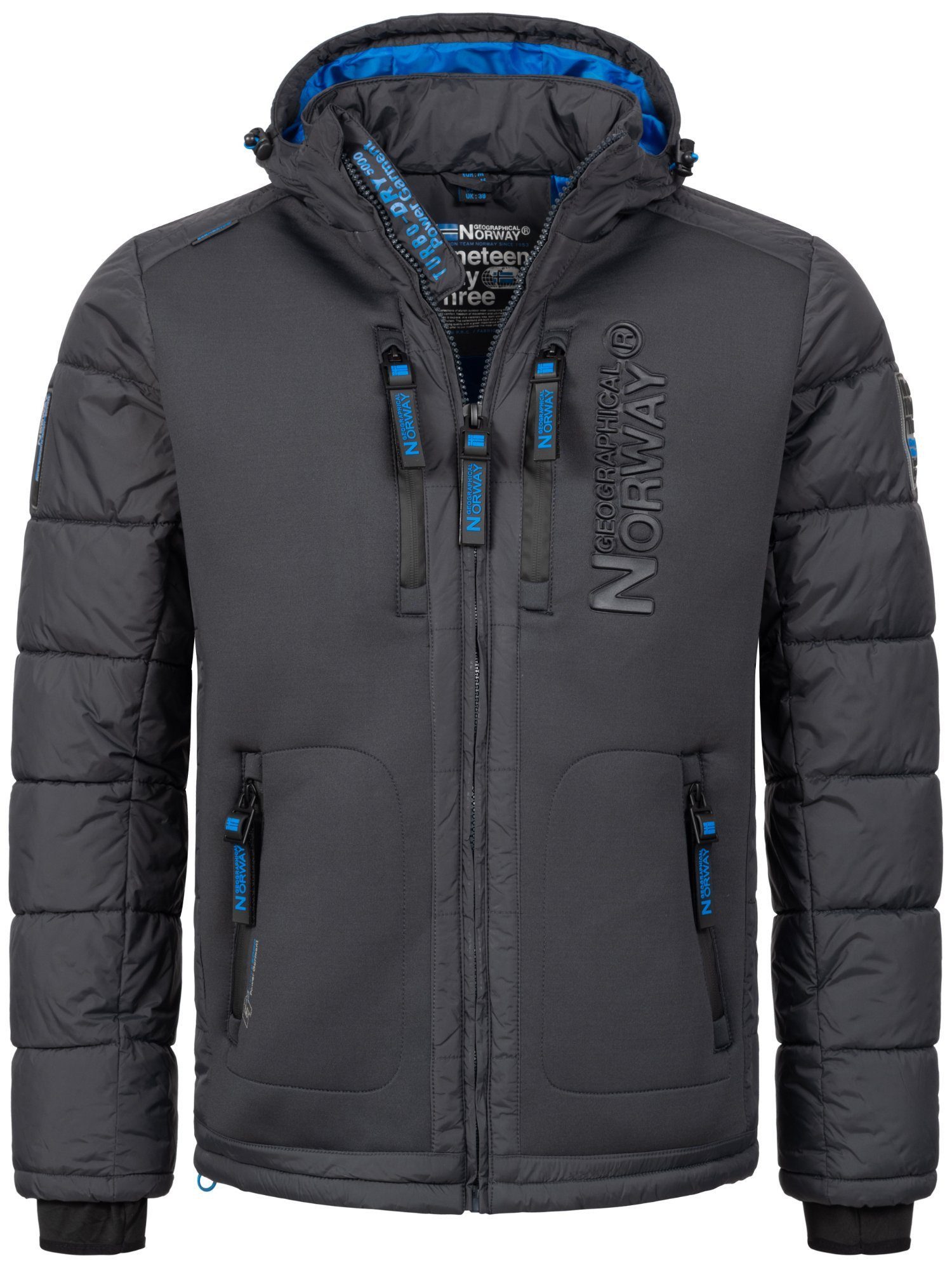 Geographical Norway Winterjacke Herren Hochwertige Outdoorjacke Kapuzenjacke Parka