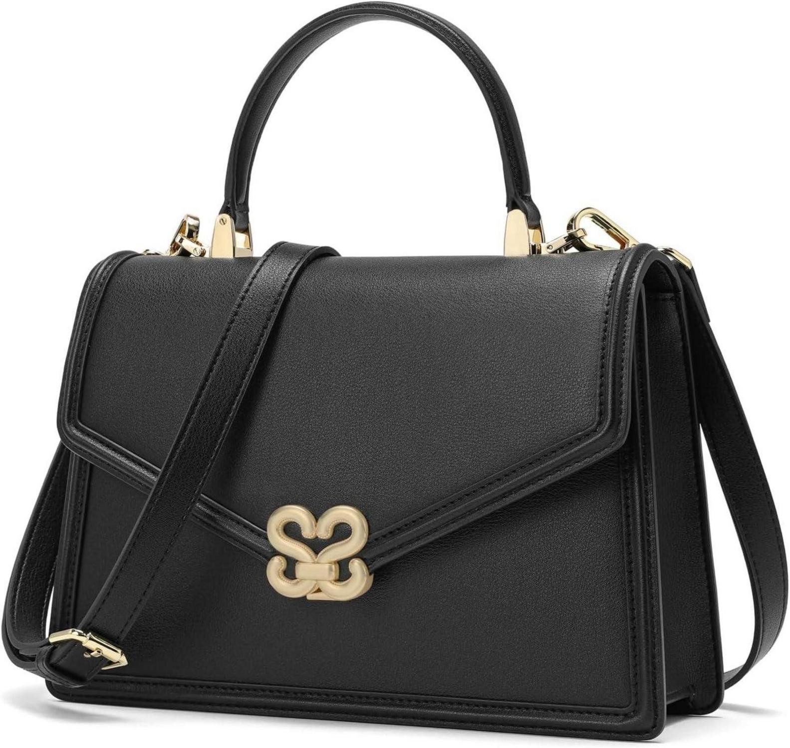 Schultertasche Damen Handtasche Leder Beige Umhängetasche mit abnehmbarem