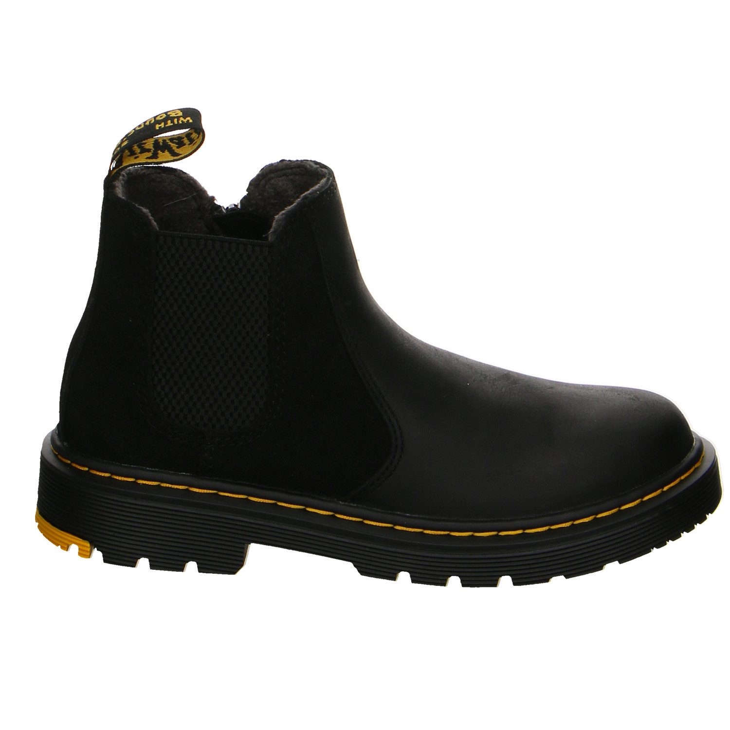 Dr. Martens 1460 Leder Klettstiefel Winter Junge schwarz Winterstiefelette