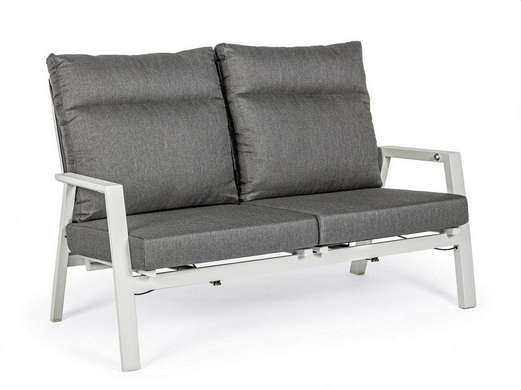 Sofa Sofa Kledi Sofa 152x81x98cm Natur24 Polster Aluminium Couch