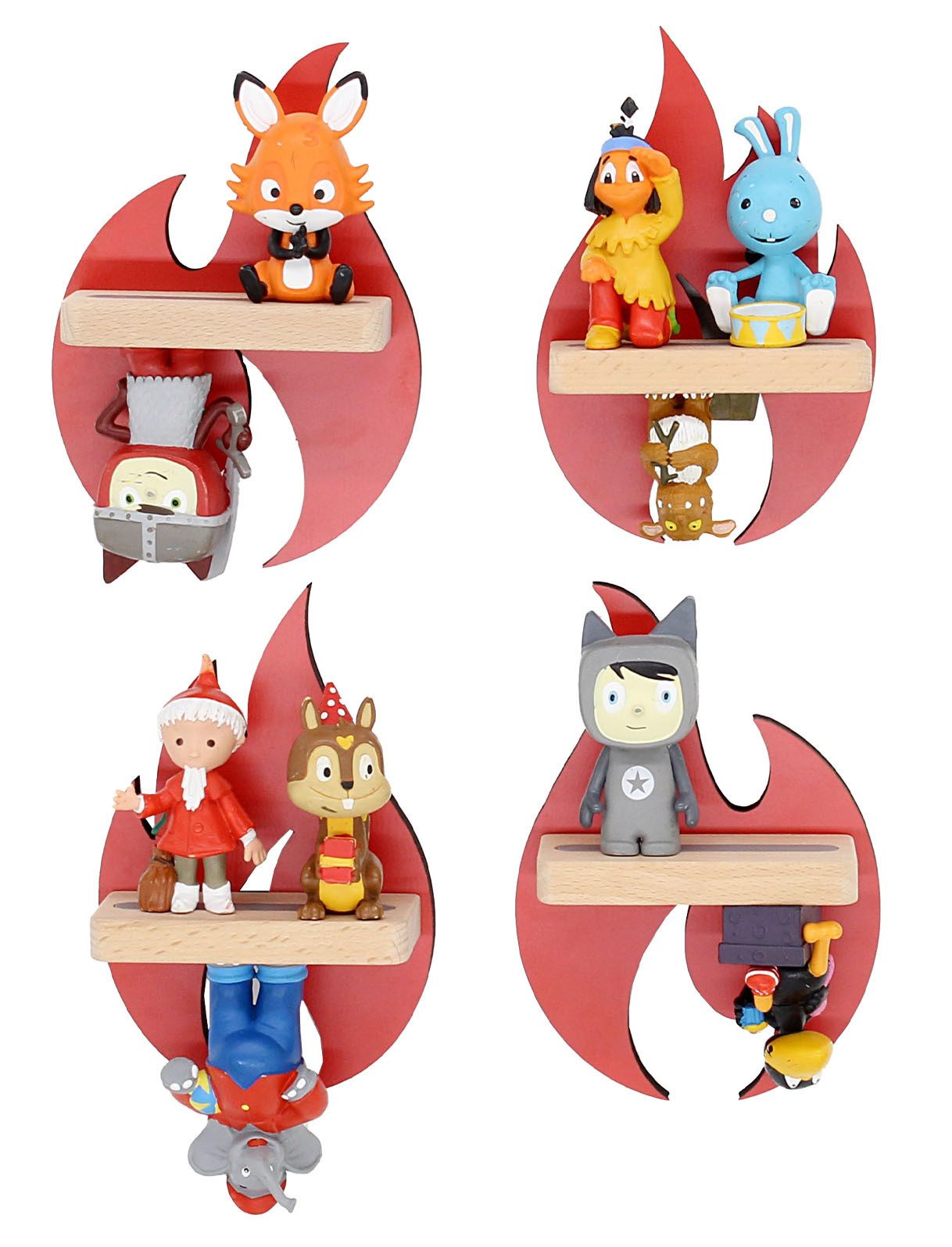 Boarti Wandregal Regal Feuerwehr Flammen Toniebox Tonies Figuren