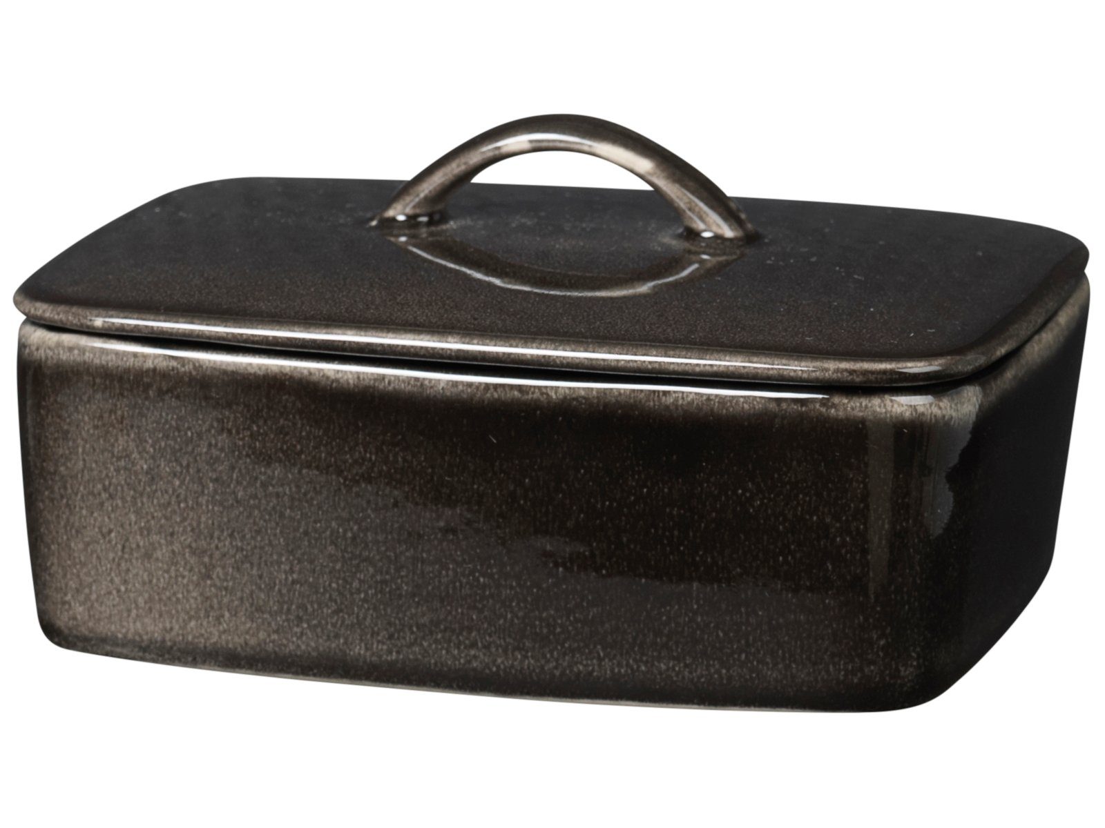 Broste Copenhagen Butterdose NORDIC COAL Butterdose 15 cm, Steinzeug
