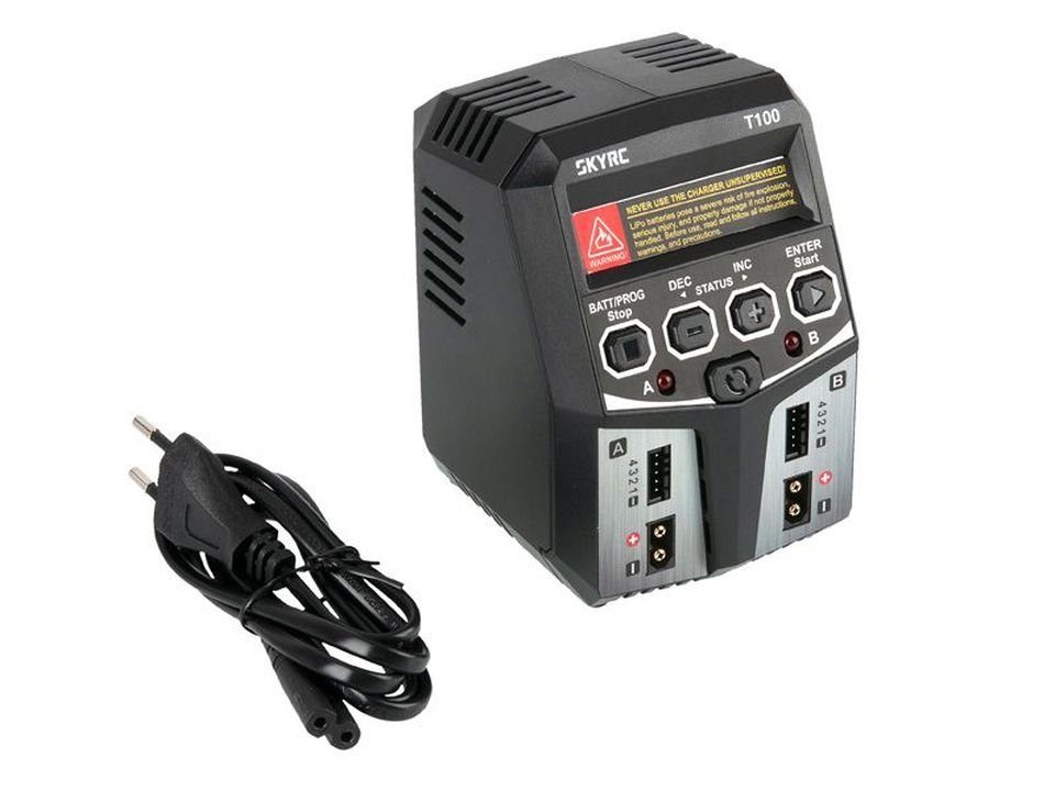 SkyRC T100 AC Ladegerät LiPo 2-4s 5A 2x50W RC-Ladegerät