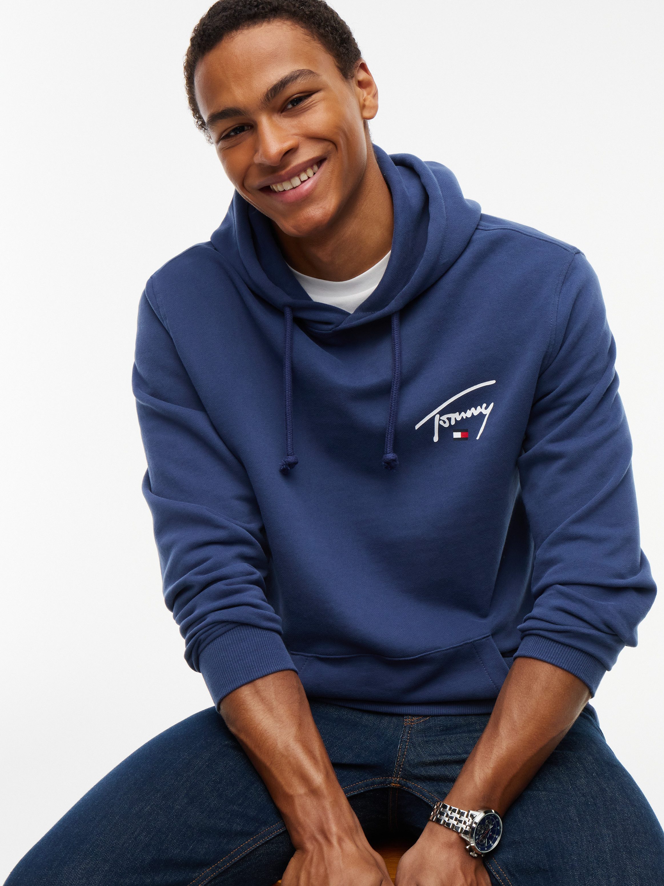 Tommy Jeans Kapuzensweatshirt REGULAR ENTRY SIGNATURE HOOD Regular fit mit Kapuze