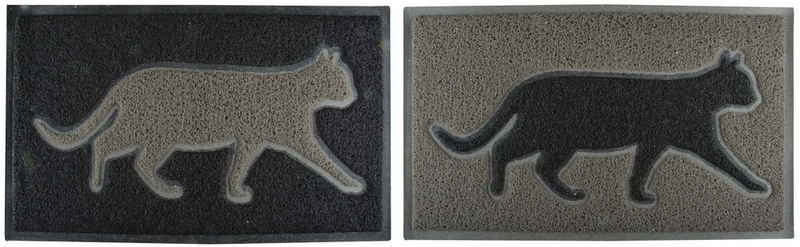 Fußmatte, esschert design, Türmatte Katzenmotiv aus PVC