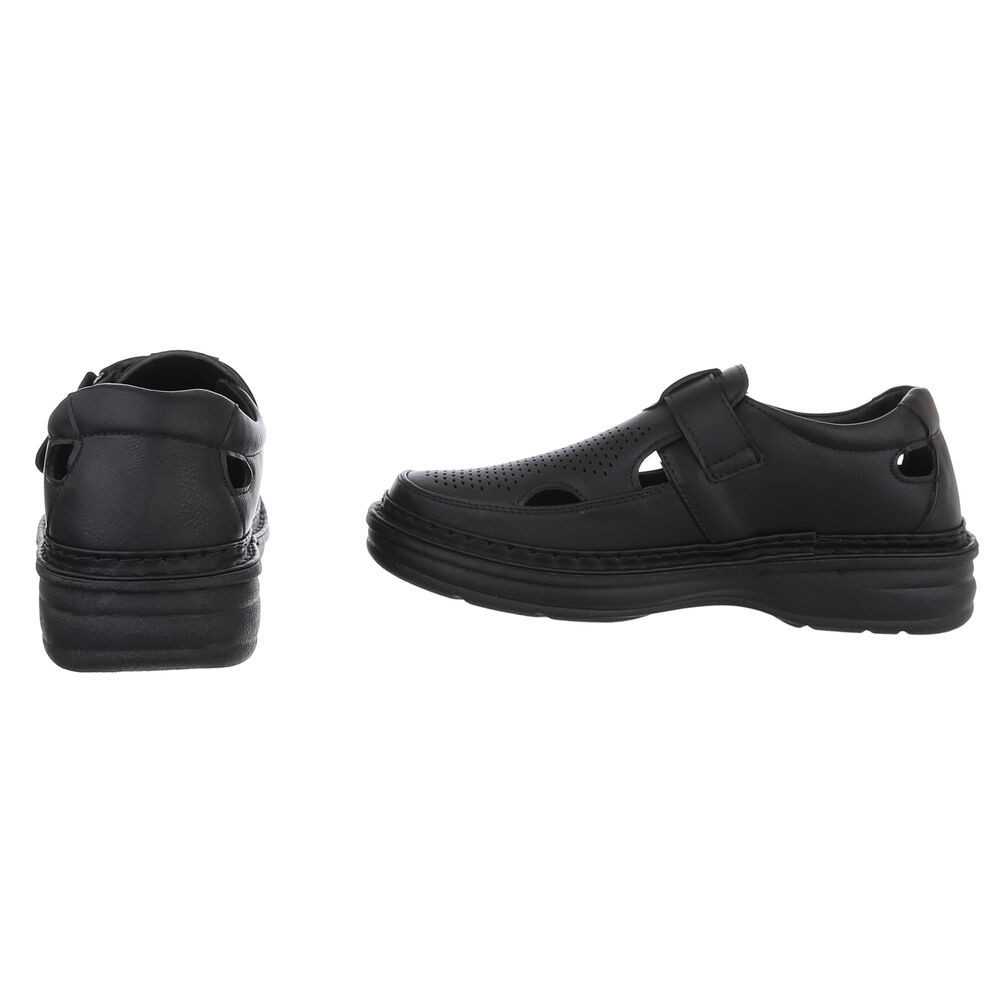Coolwalk Herren Sandalenschuh mit Klettverschluss und perforiertem Design Sandale (89543941) Flach Sandalen in Schwarz