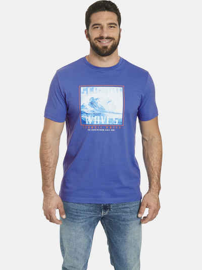 Jan Vanderstorm T-Shirt GERFRIED mit Wellen-Print